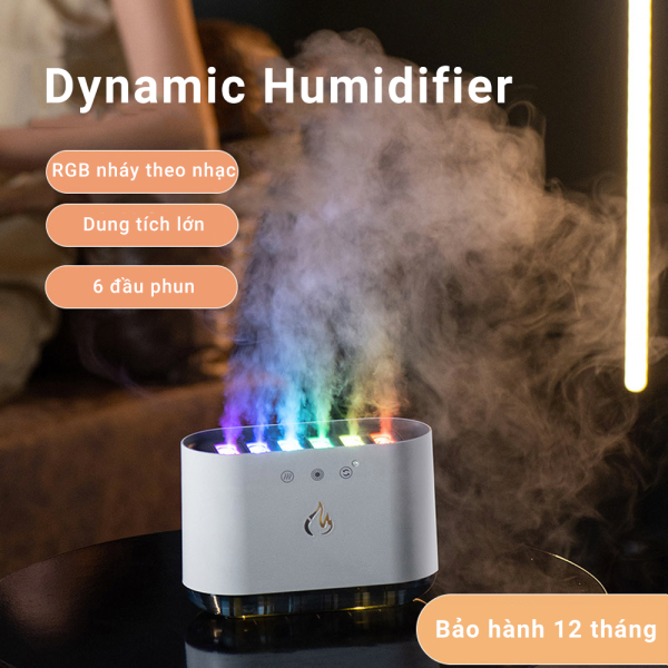 Máy xông tinh dầu nháy theo nhạc 6 đầu phun - V256