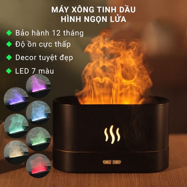 Máy xông tinh dầu hình ngọn lửa DQ701